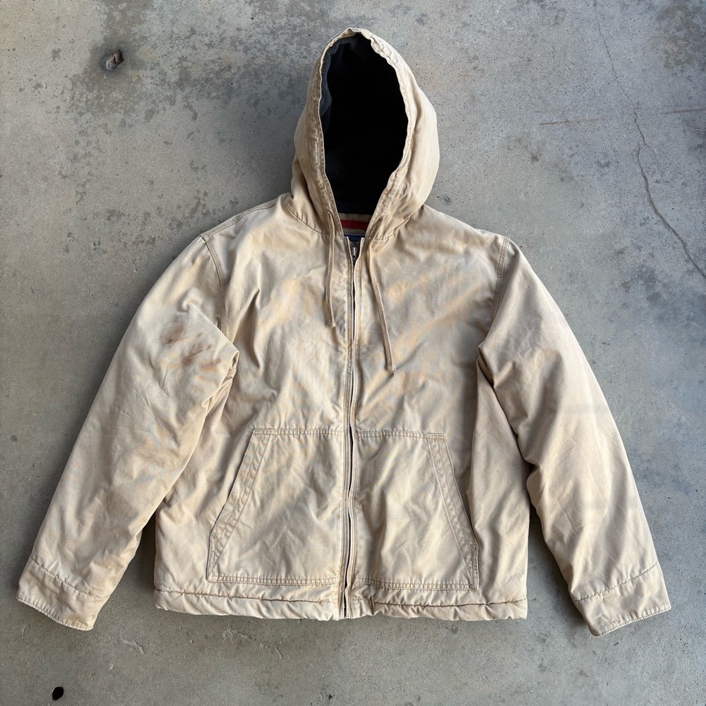 Vintage Old Navy Worker's Jacket Men's Large Canvas Workwear Full Zip Hooded